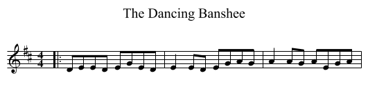 The Dancing Banshee - staff notation