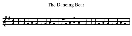 The Dancing Bear - staff notation