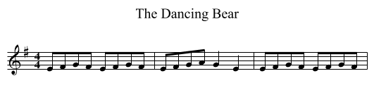 The Dancing Bear - staff notation