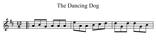 The Dancing Dog - staff notation