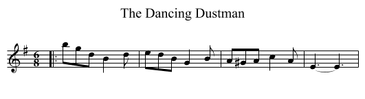 The Dancing Dustman - staff notation