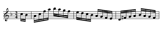 the DANCING FIDDLER - staff notation