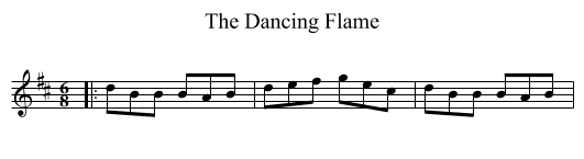 The Dancing Flame - staff notation