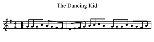 The Dancing Kid - staff notation