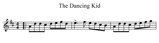 The Dancing Kid - staff notation