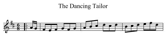 The Dancing Tailor - staff notation