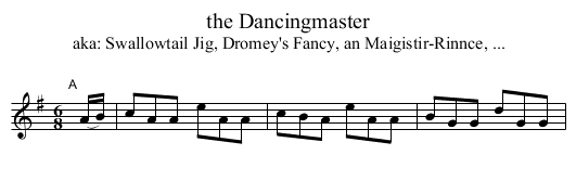 the Dancingmaster - staff notation
