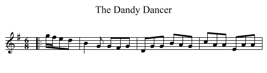 The Dandy Dancer - staff notation