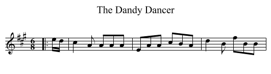 The Dandy Dancer - staff notation