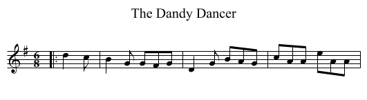 The Dandy Dancer - staff notation