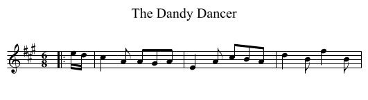 The Dandy Dancer - staff notation