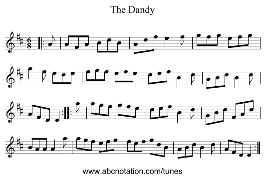 The Dandy - staff notation