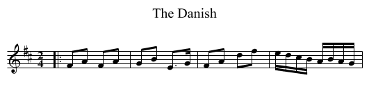 The Danish - staff notation