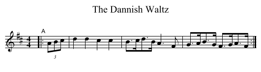 The Dannish Waltz - staff notation