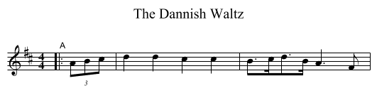 The Dannish Waltz - staff notation