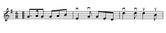 The DARK HAIRED YOUTH - staff notation