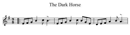 The Dark Horse - staff notation
