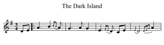 The Dark Island - staff notation