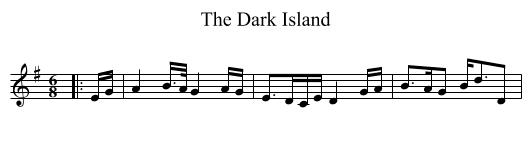 The Dark Island - staff notation