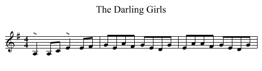 The Darling Girls - staff notation