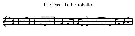 The Dash To Portobello - staff notation