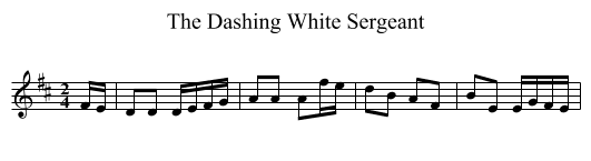 The Dashing White Sergeant - staff notation