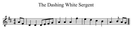 The Dashing White Sergent - staff notation