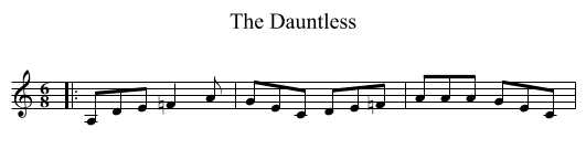 The Dauntless - staff notation