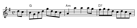 the Davy Hornpipe - staff notation