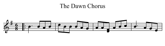 The Dawn Chorus - staff notation