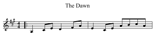 The Dawn - staff notation