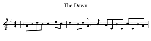 The Dawn - staff notation