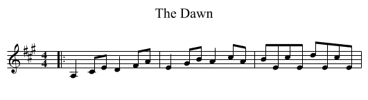 The Dawn - staff notation