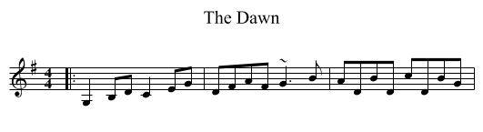 The Dawn - staff notation