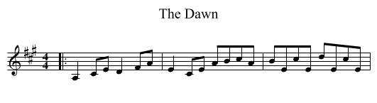 The Dawn - staff notation