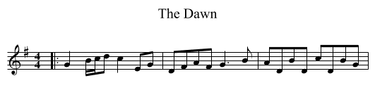 The Dawn - staff notation