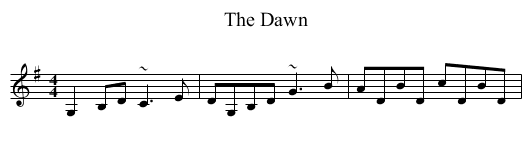 The Dawn - staff notation