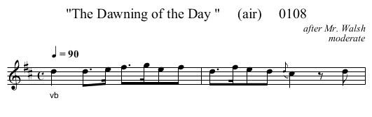 The Dawning of the Day      (air)     0108 - staff notation