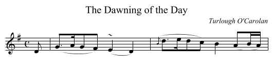 The Dawning of the Day - staff notation