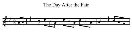 The Day After the Fair - staff notation