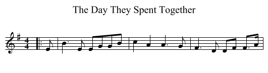 The Day They Spent Together - staff notation