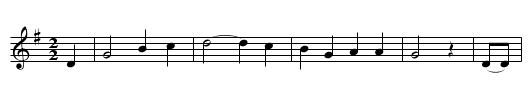 The Deacon's Daughter - staff notation