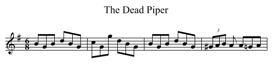 The Dead Piper - staff notation