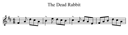 The Dead Rabbit - staff notation