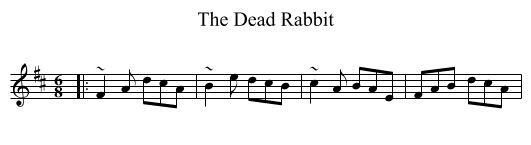 The Dead Rabbit - staff notation