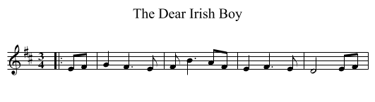 The Dear Irish Boy - staff notation