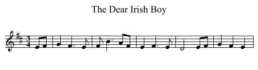 The Dear Irish Boy - staff notation