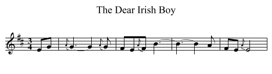 The Dear Irish Boy - staff notation