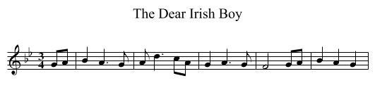 The Dear Irish Boy - staff notation