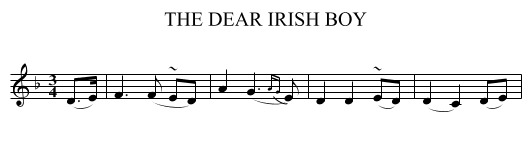THE DEAR IRISH BOY - staff notation